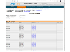 JXF吉祥坊全系列编程器支持器件查询表